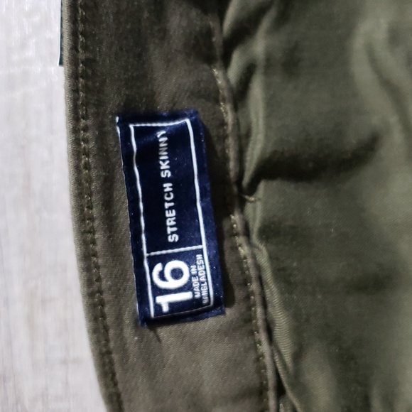 Gap Womens Pants Stretch Skinny, Green Olive Night, Sz 16 - Picture 8 of 10